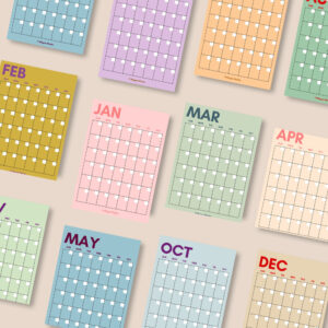 Colorful Wall Poster Calendar