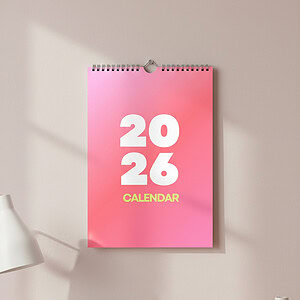 Vibrant Gradient Wiro Wall Calendar